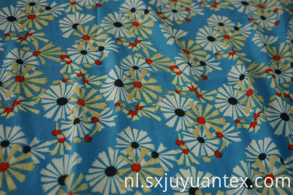 Viscose Chrysanthemum Print Fabric